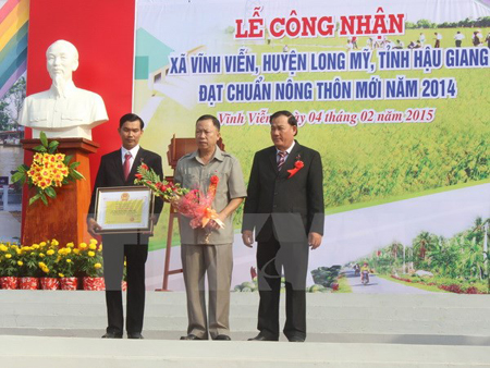 Xã đầu tiên của huyện Long Mỹ, tỉnh Hậu Giang được công nhận đạt chuẩn Nông thôn mới.